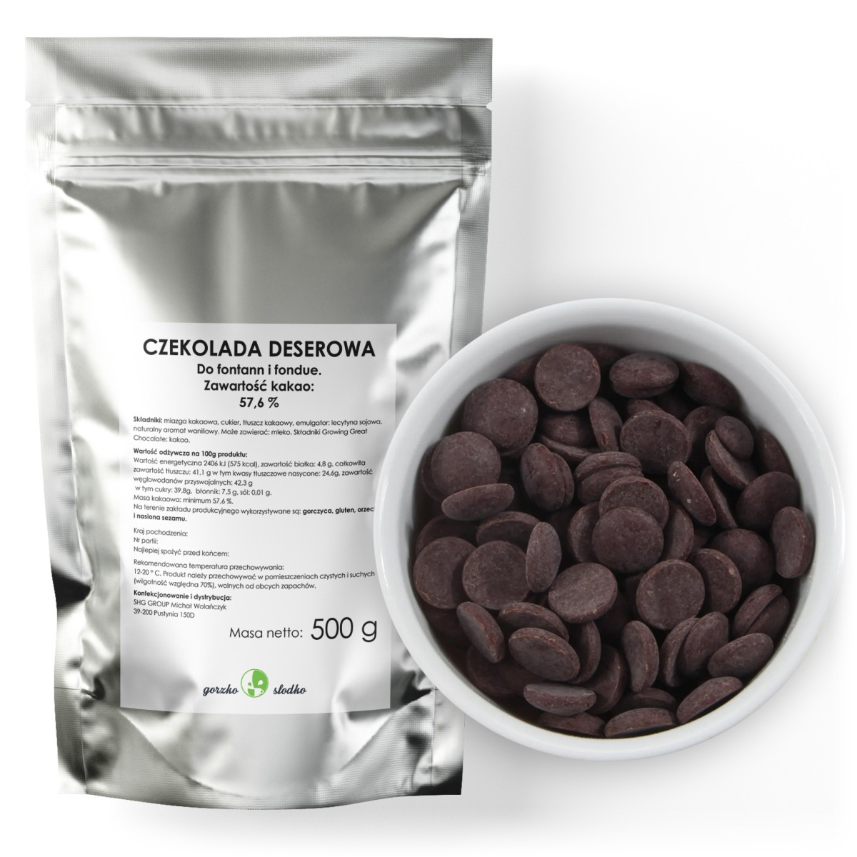 Czekolada deserowa małe kaletki